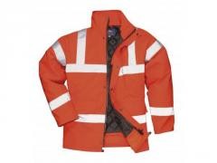 Jól láthatósági lélegző kabát vasúti dolgozók részére - narancs